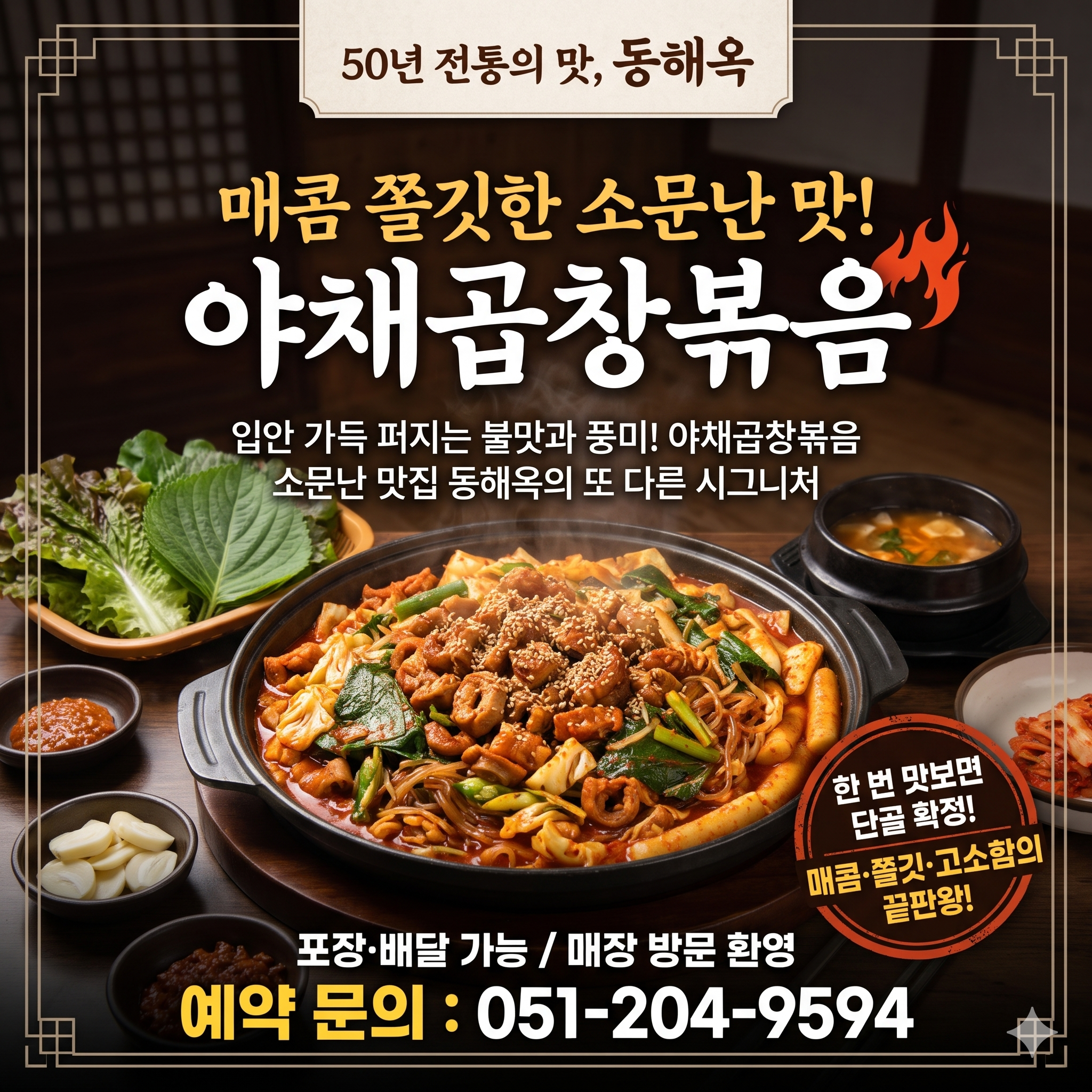 동해옥 야채곱창볶음